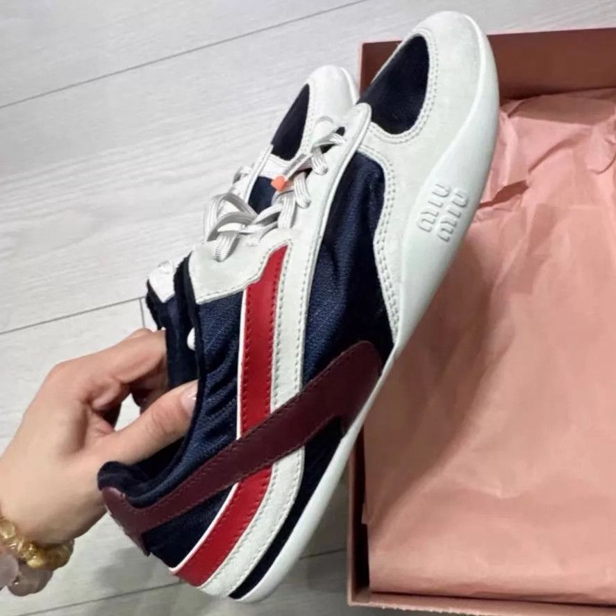 Miu Miu MIU MIU color blocked German Trainer EU 37.5 Size US 7 / IT 37 - 2 Thumbnail