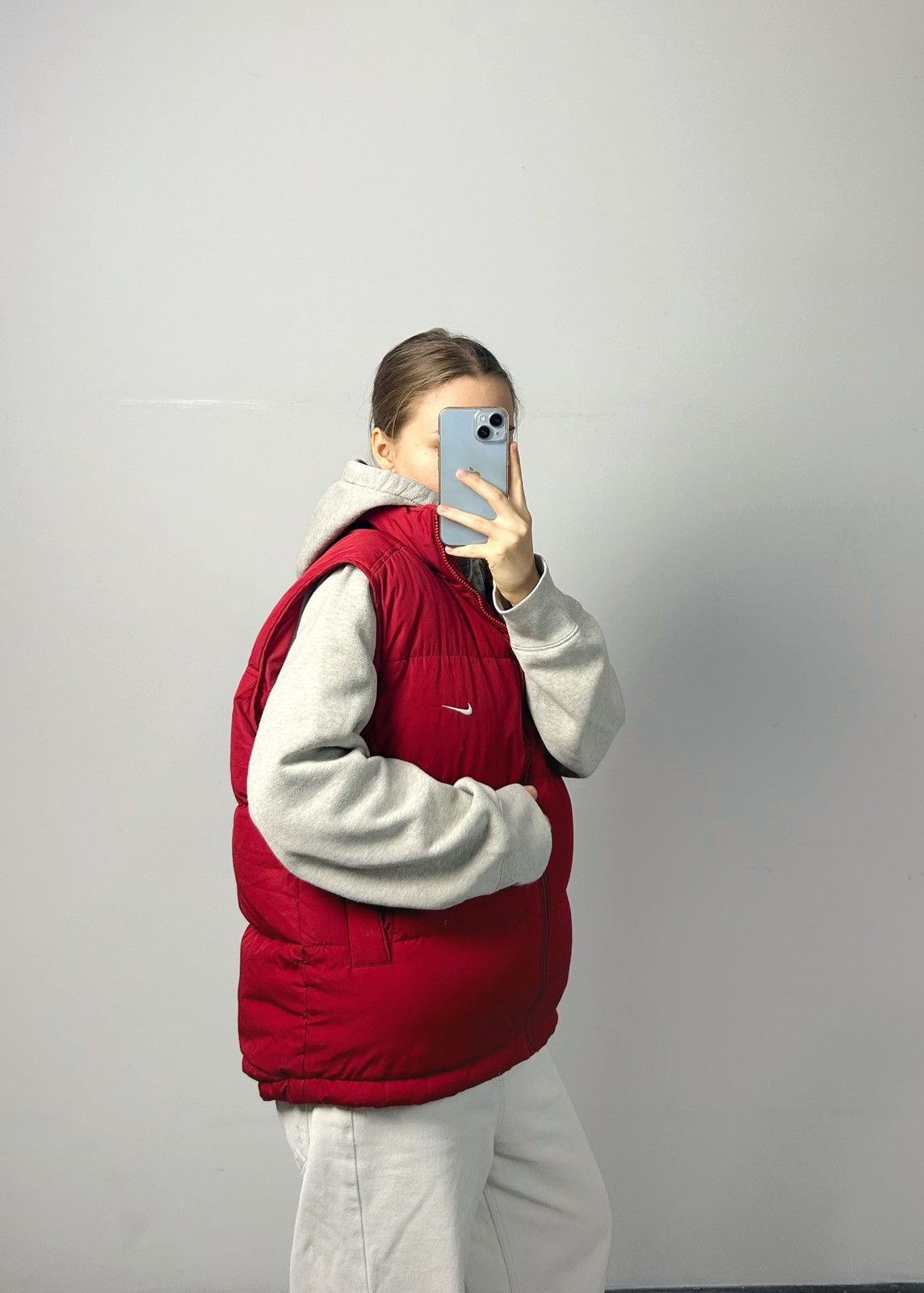 Nike Vintage Vest Nike swoosh drill down hooded rare y2k Size US S / EU 44-46 / 1 - 2 Thumbnail