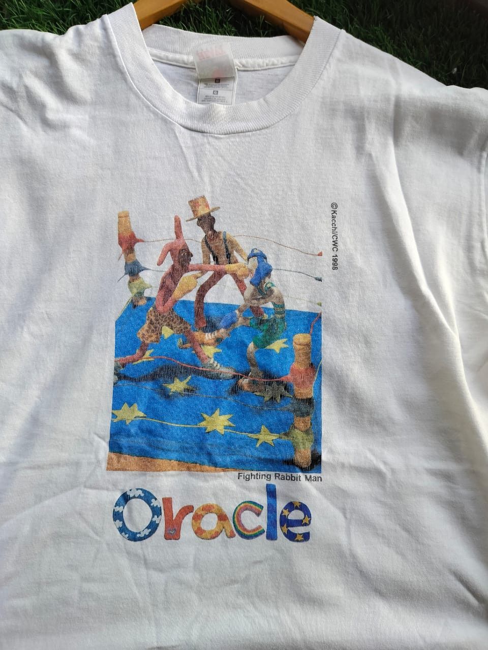 Fruit Of The Loom Vintage 1998 Oracle Fighting Rabbit Man by Fruit of the loam Size US L / EU 52-54 / 3 - 6 Thumbnail