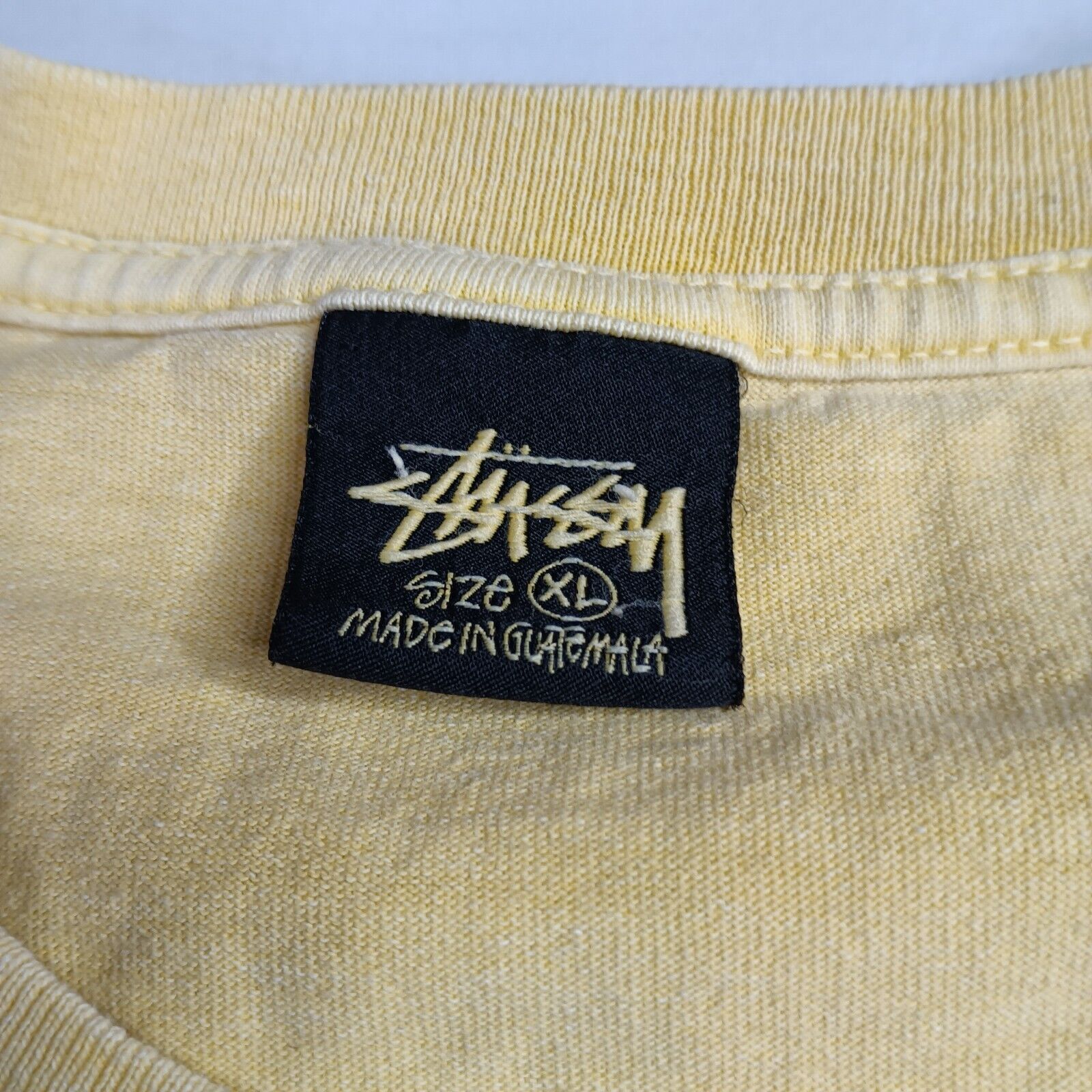Stussy Stussy Shirt Men's XL Yellow Long Sleeve Crew Neck Skate Size US XL / EU 56 / 4 - 4 Thumbnail