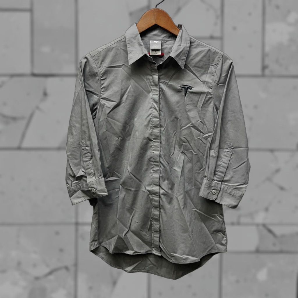 Vintage VINTAGE Tesla Women's Button-Up Shirt Gray Size S Size S / US 4 / IT 40 - 1 Thumbnail