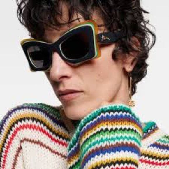 Loewe Loewe LW40140U 20A Sunglasses Black/Orange Cat Eye Frame Size ONE SIZE - 7 Thumbnail