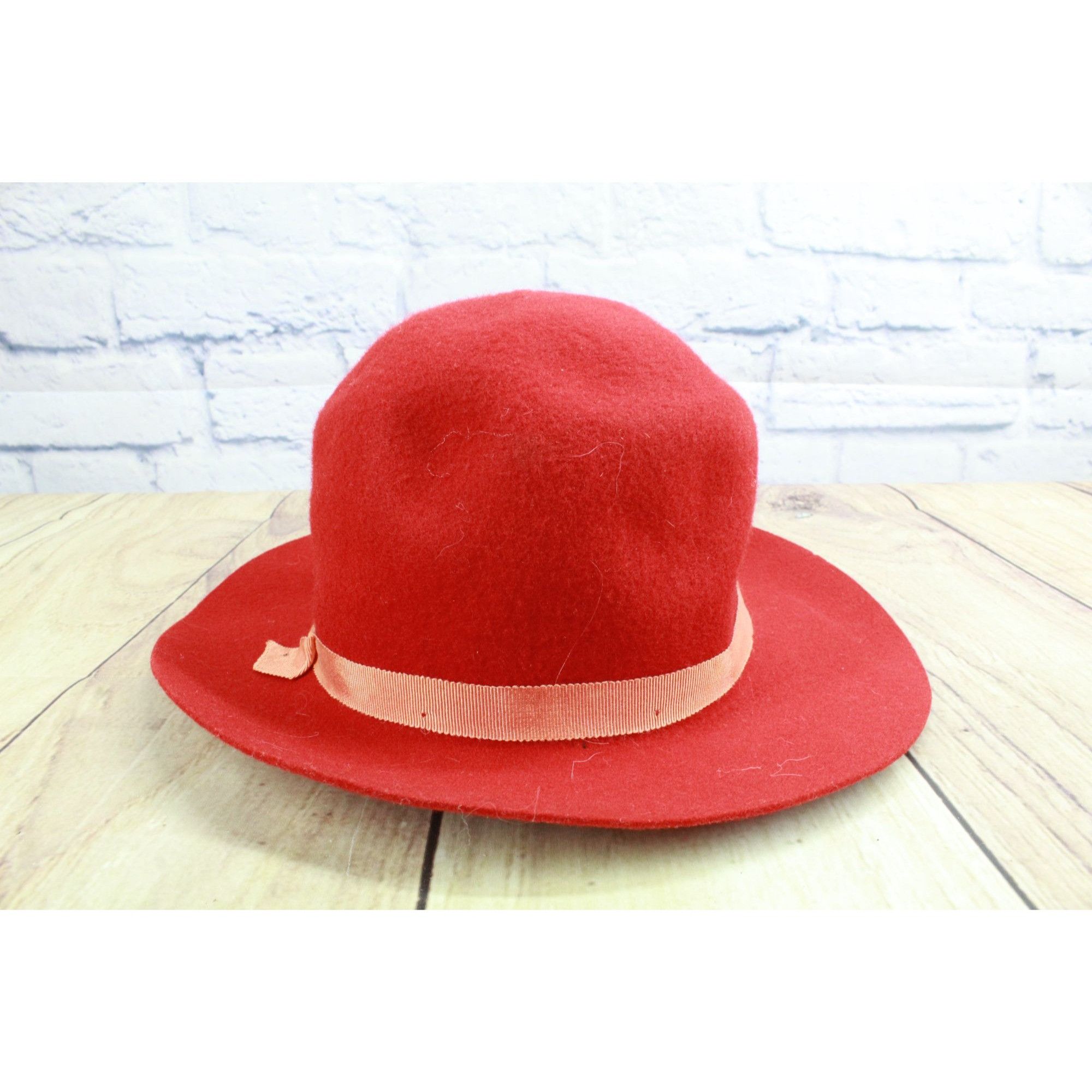 Other Effanem Crusher Scarlet Red Wool Hat Size 6 3/4 Size ONE SIZE - 3 Thumbnail
