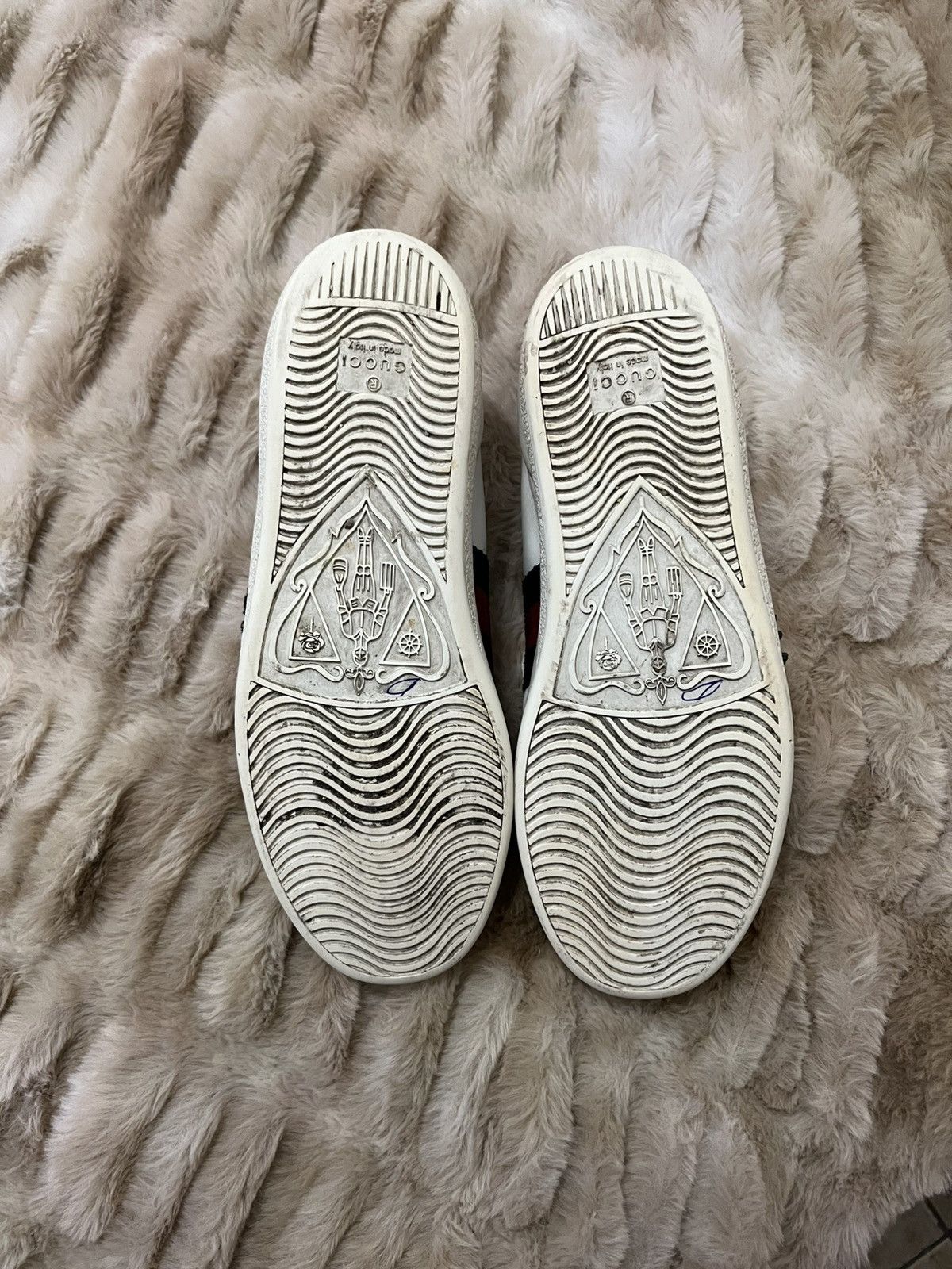 Gucci GUCCI Calfskin Web Studded Feline Ace Size US 6.5 / IT 36.5 - 4 Thumbnail