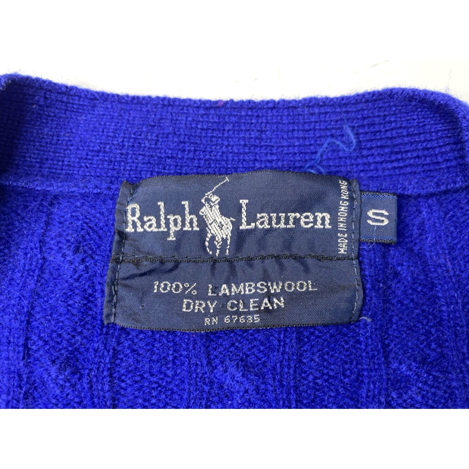 Polo Ralph Lauren VINTAGE Polo Ralph Lauren Cardigan Wool Cable-Knit Button Small Women Adult Regular Blue Sweater Size S / US 4 / IT 40 - 4 Thumbnail