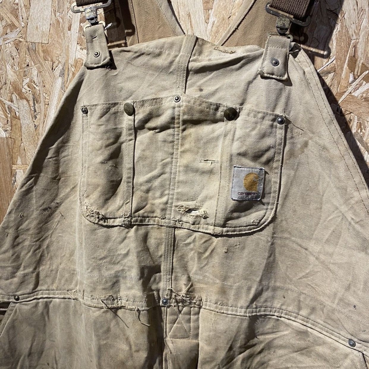 Carhartt Vintage Thrash Distressed Carhart Overalls size 50x30 Size US 44 / EU 60 - 17 Thumbnail
