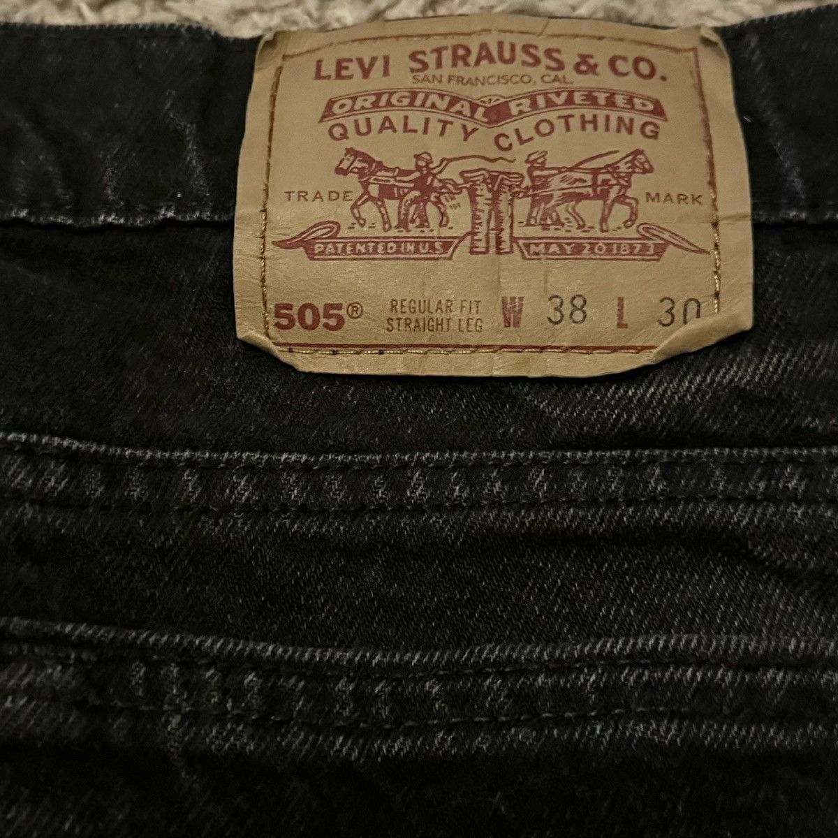 Levi's × Vintage VINTAGE MADE IN USA BLACK LEVI’S 505! Size US 36 / EU 52 - 6 Thumbnail