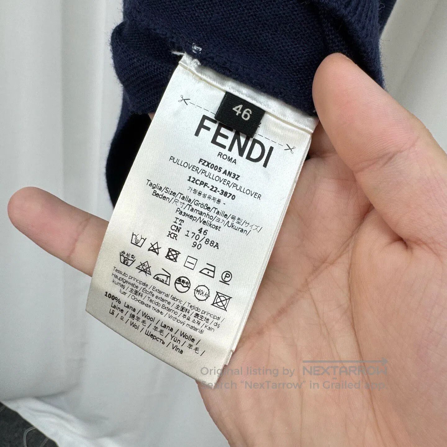 Fendi FENDI Monogram All-Over Print Color-Block Knit Sweater| Size US S / EU 44-46 / 1 - 6 Thumbnail