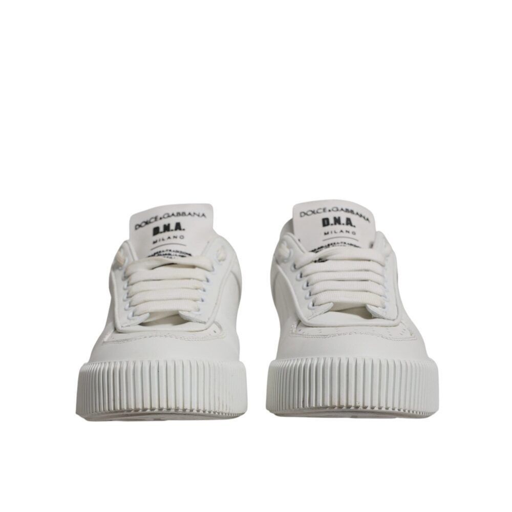 Dolce & Gabbana Dolce & Gabbana White Miami Leather Low Top Sneakers Shoes Size US 6 / IT 36 - 2 Thumbnail