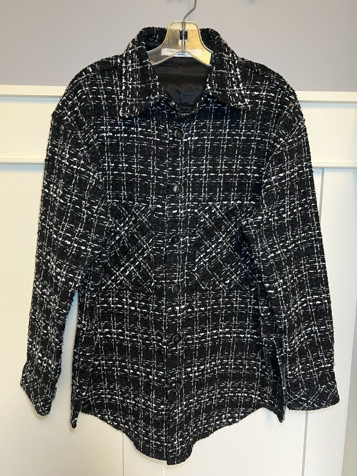 Vintage Vintage Charlie Luciano tweed button up longdleeve Size XL / US 12-14 / IT 48-50 - 1 Thumbnail