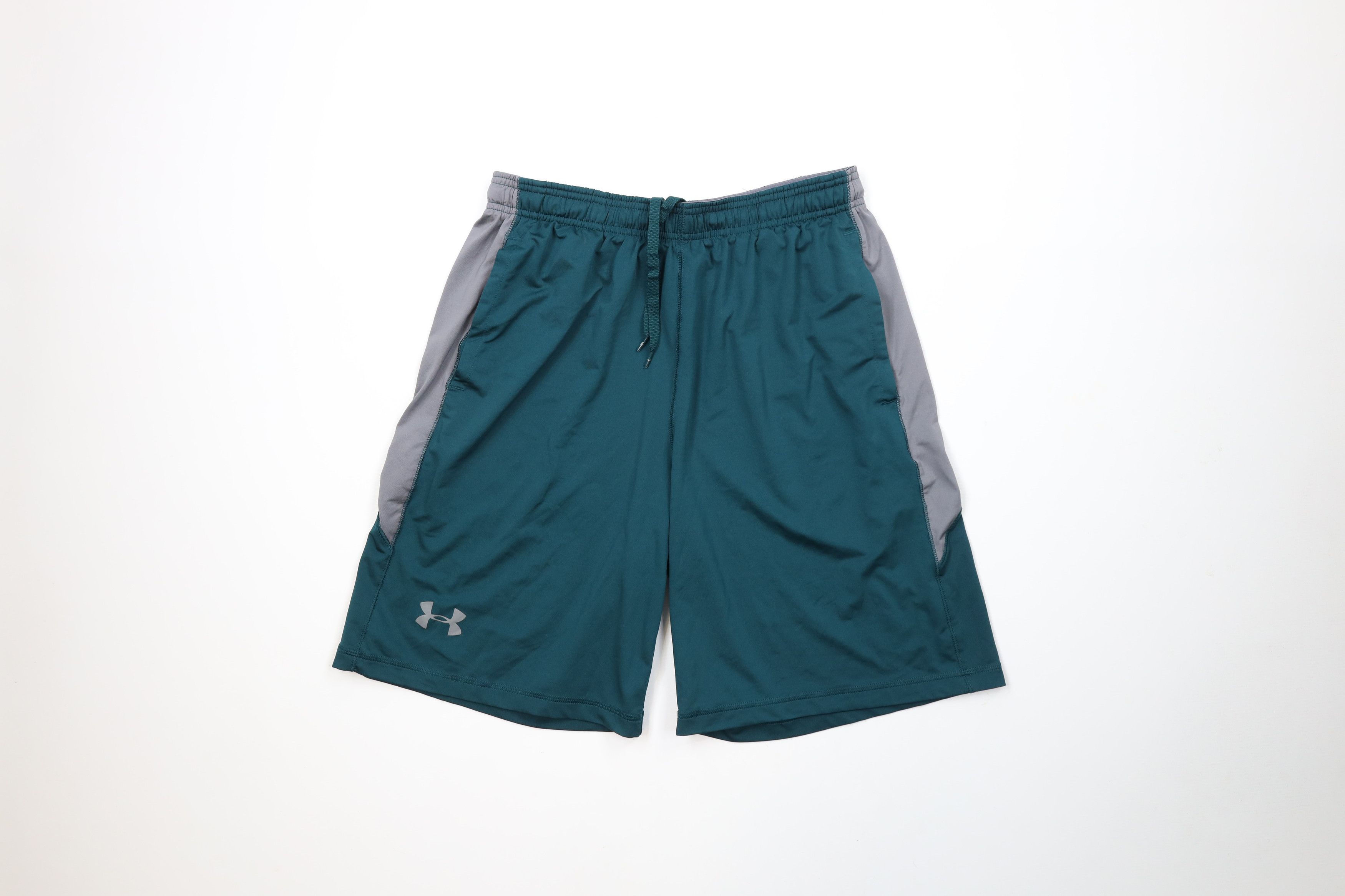 Under Armour × Vintage Under Armour HeatGear Block Gym Basketball Shorts Green Size US 34 / EU 50 - 1 Thumbnail