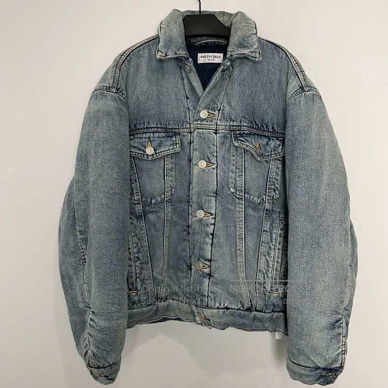 Balenciaga Balenciaga Washed Denim Cotton Jacket Size XXS / US 00 / IT 34 - 1 Thumbnail