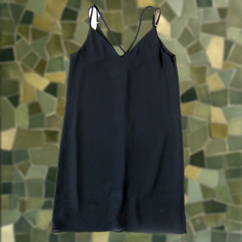 Topshop TOPSHOP NWT Crisscross Classic Black Tank Slip Dress Women Size 4 Small NWT Size S / US 4 / IT 40 - 1 Thumbnail