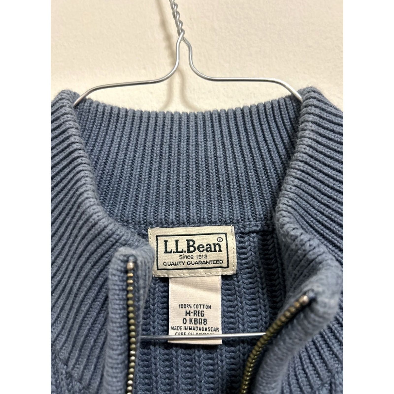 Vintage VINTAGE LL Bean Sweater Mens Medium Navy Blue Full Zip Heavyweight Knit Size US M / EU 48-50 / 2 - 6 Thumbnail