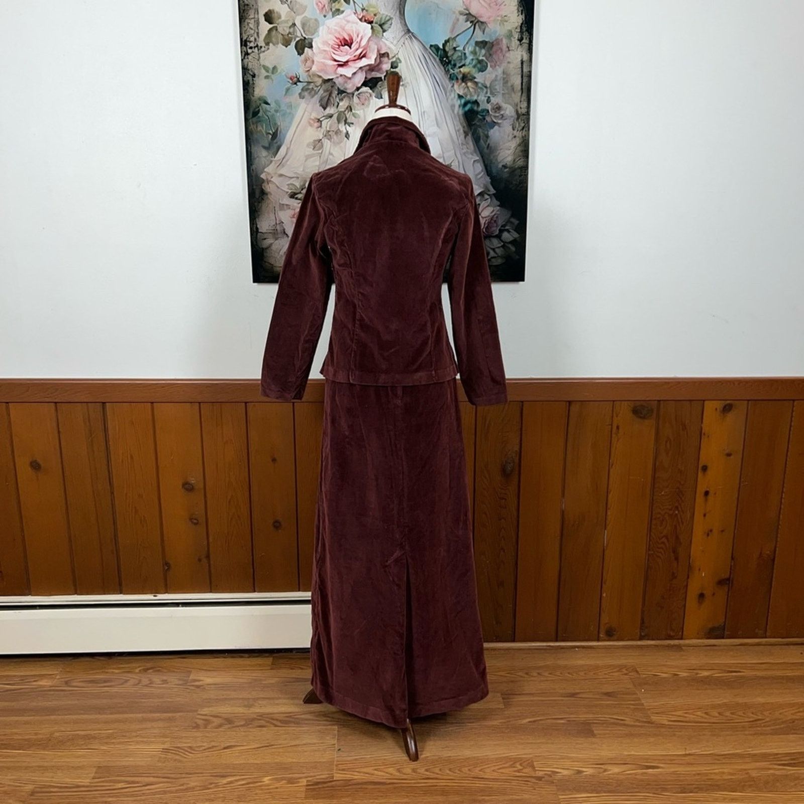 Vintage Fabulous Vintage 1970s Sears JR Bazaar Velvet Maxi Set! Size M / US 6-8 / IT 42-44 - 5 Thumbnail