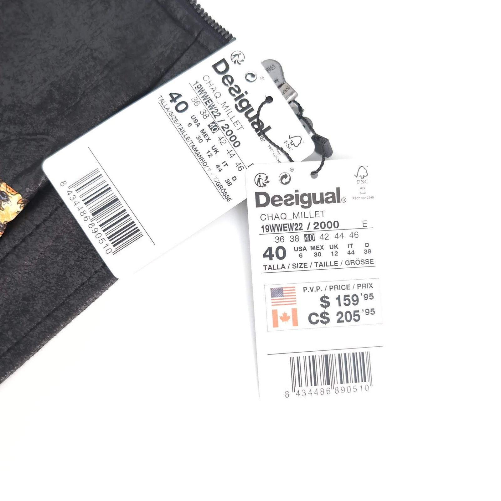 Desigual Desigual Millet NWT Black Zipper Motorcycle Jacket US Size 6 Size S / US 4 / IT 40 - 8 Thumbnail