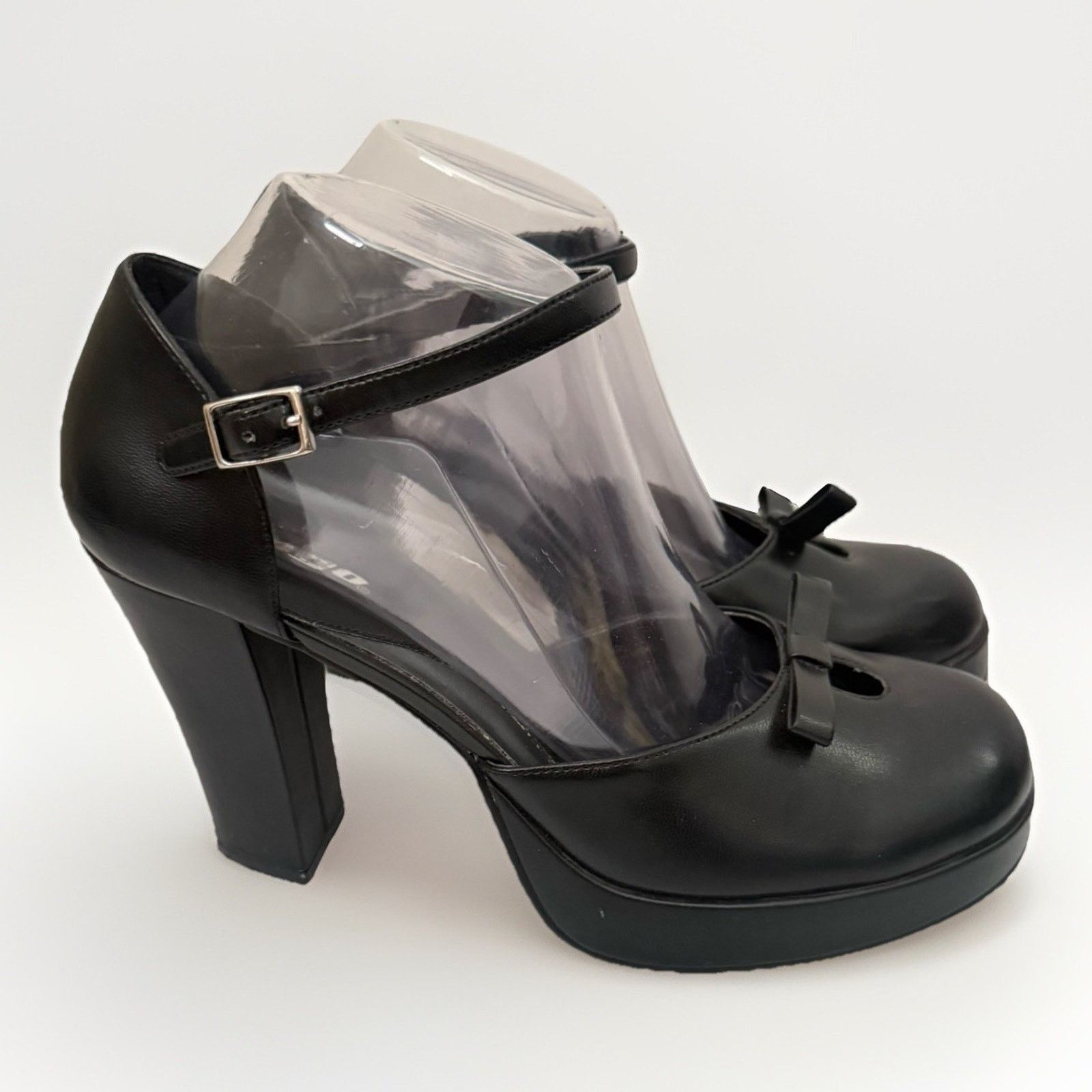 Other Vintage 90s Y2K Bongo Platform Chunky Heels Mary Jane Retro Size US 9.5 / IT 39.5 - 1 Thumbnail