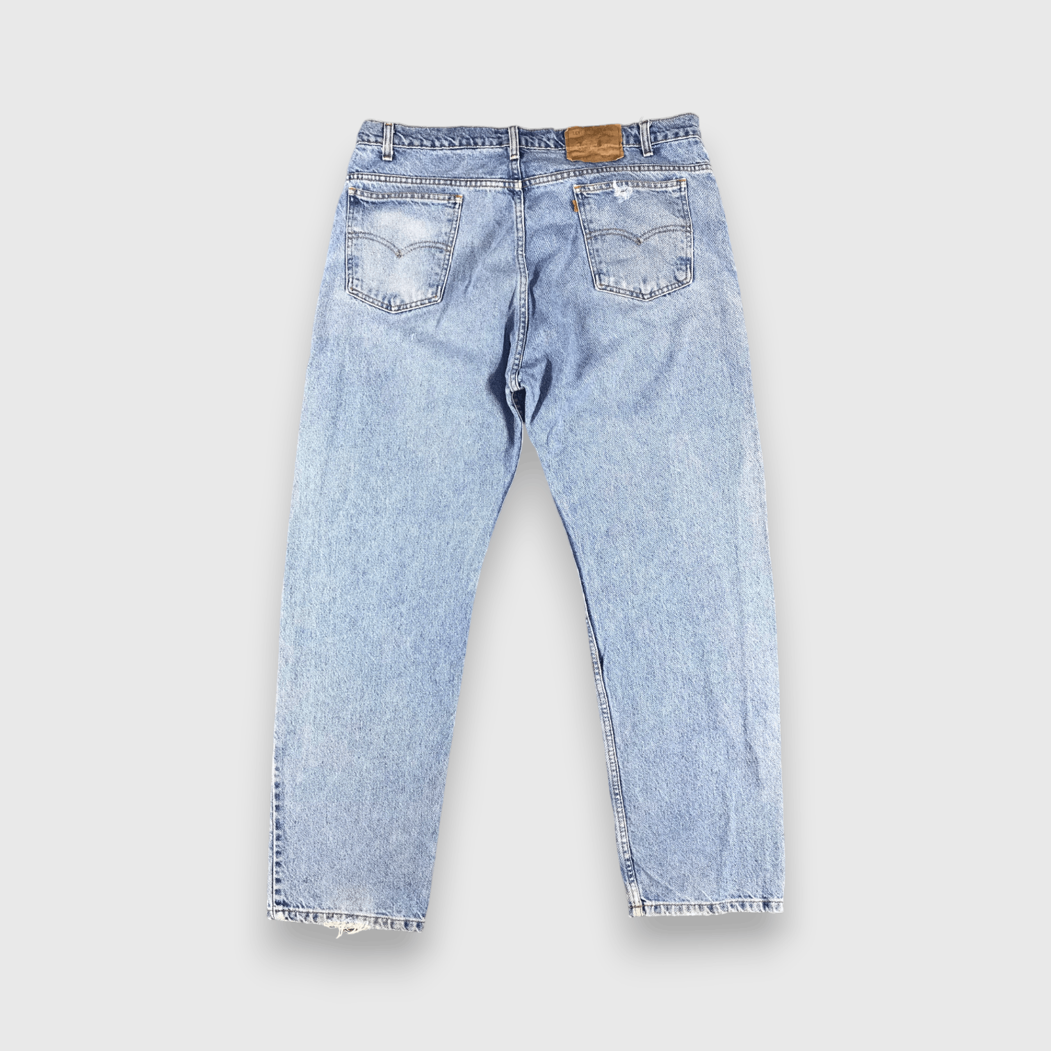 Levi's 90s Vintage Blue Wash Levis 505 Orange Tab Jeans-J1409 Size US 39 - 2 Thumbnail