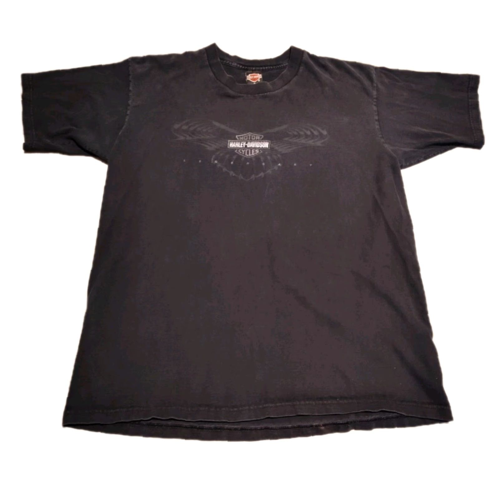 Harley Davidson VINTAGE 90s HARLEY DAVIDSON MOTORCYCLE T-Shirt XL Black Biker Macedonia Mens Size US XL / EU 56 / 4 - 2 Thumbnail