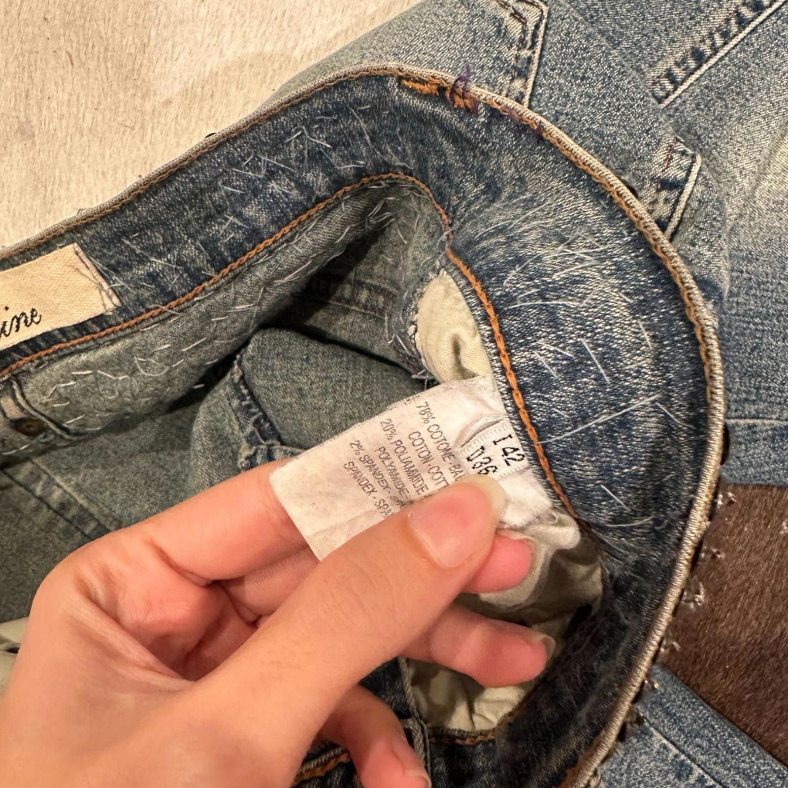Other Blumarine Women's Straight Leg Jeans with Sequin Detail Size 28" / US 6 / IT 42 - 3 Thumbnail