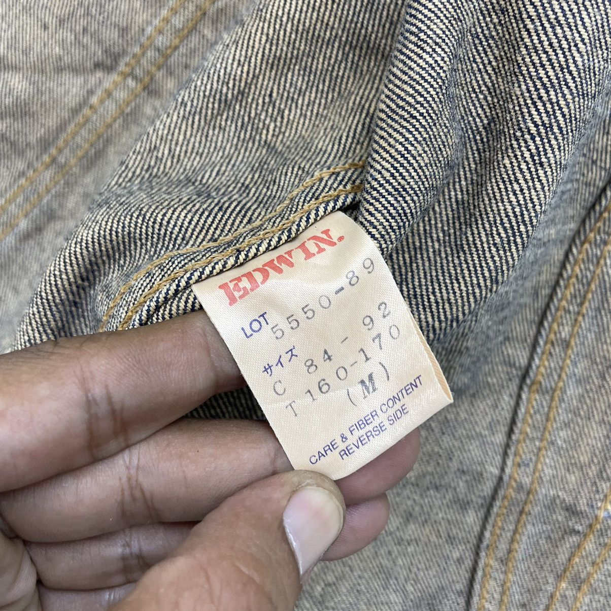 Edwin 🔥Vintage Edwin Lot 5550 Selvedge Trucker Jacket Size US M / EU 48-50 / 2 - 8 Thumbnail