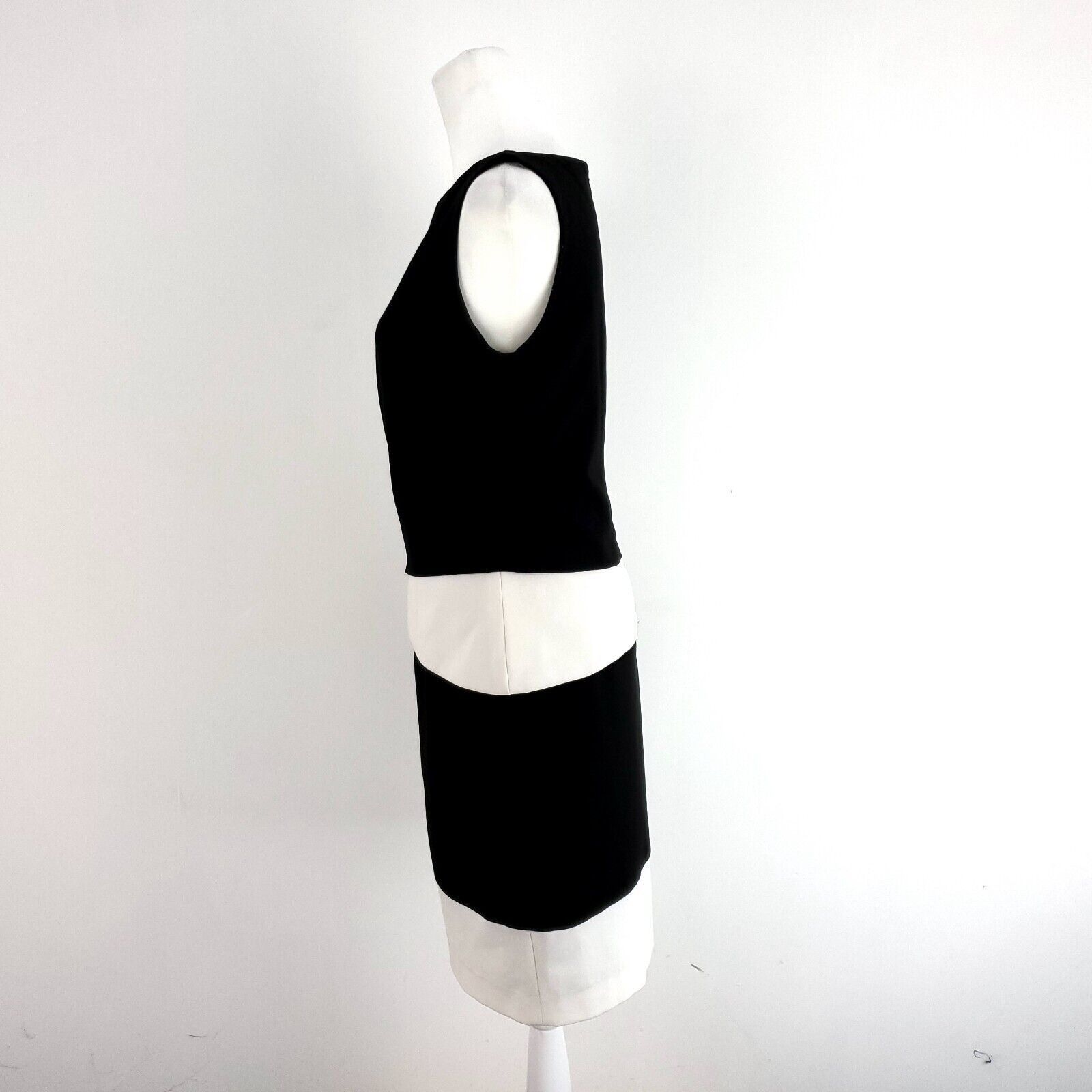 Lauren Ralph Lauren Lauren Ralph Lauren Size 4 Black White Sheath Dress Polyeste Size S / US 4 / IT 40 - 3 Thumbnail