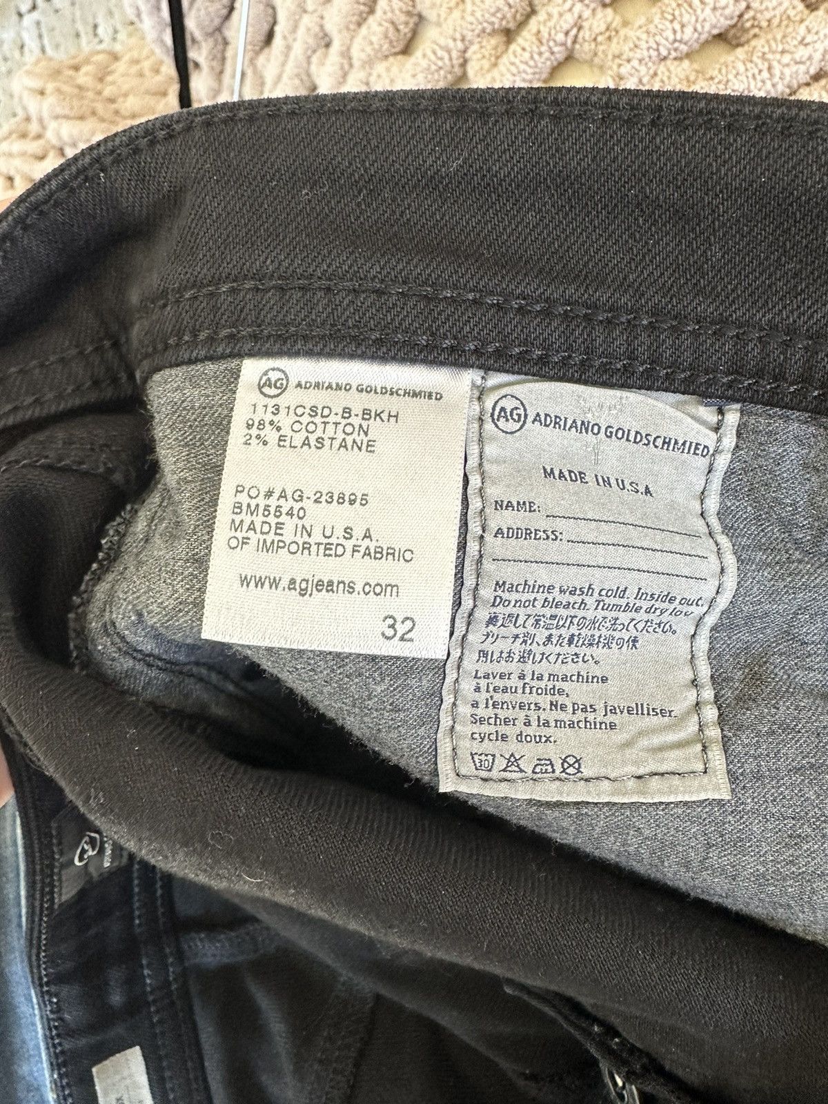 AG Adriano Goldschmied AG, Matchbox, slim straight black jeans! Size US 32 / EU 48 - 4 Thumbnail