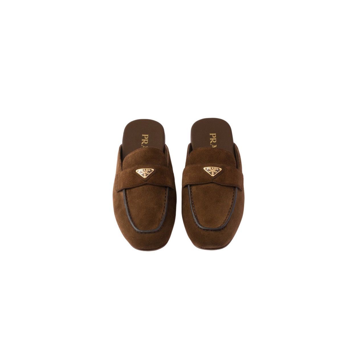 Prada PRADA $1170 Cocoa Brown Suede Slippers New & Authentic (Wome Size US 8 / IT 38 - 3 Thumbnail