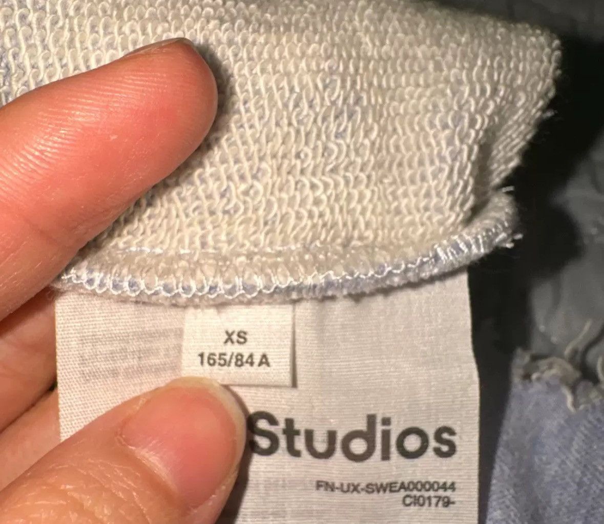 Acne Studios Acne studios Blue-gray ripped hoodie Size US XS / EU 42 / 0 - 5 Thumbnail