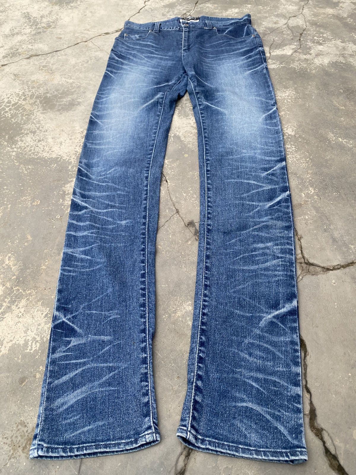 Issey Miyake SEMANTIC DESIGN Stacked Mark Stretchable Jeans Size US 30 / EU 46 - 5 Thumbnail