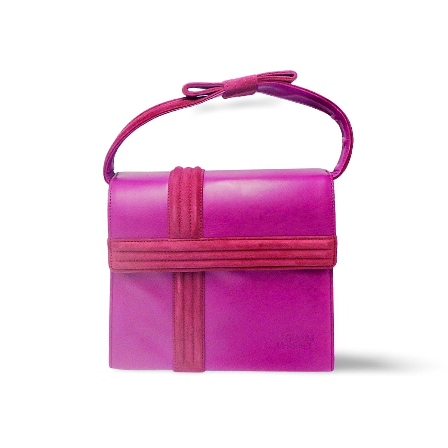 Versace Vintage Gianni Versace pink smooth and suede leather handbag Size ONE SIZE - 1 Thumbnail