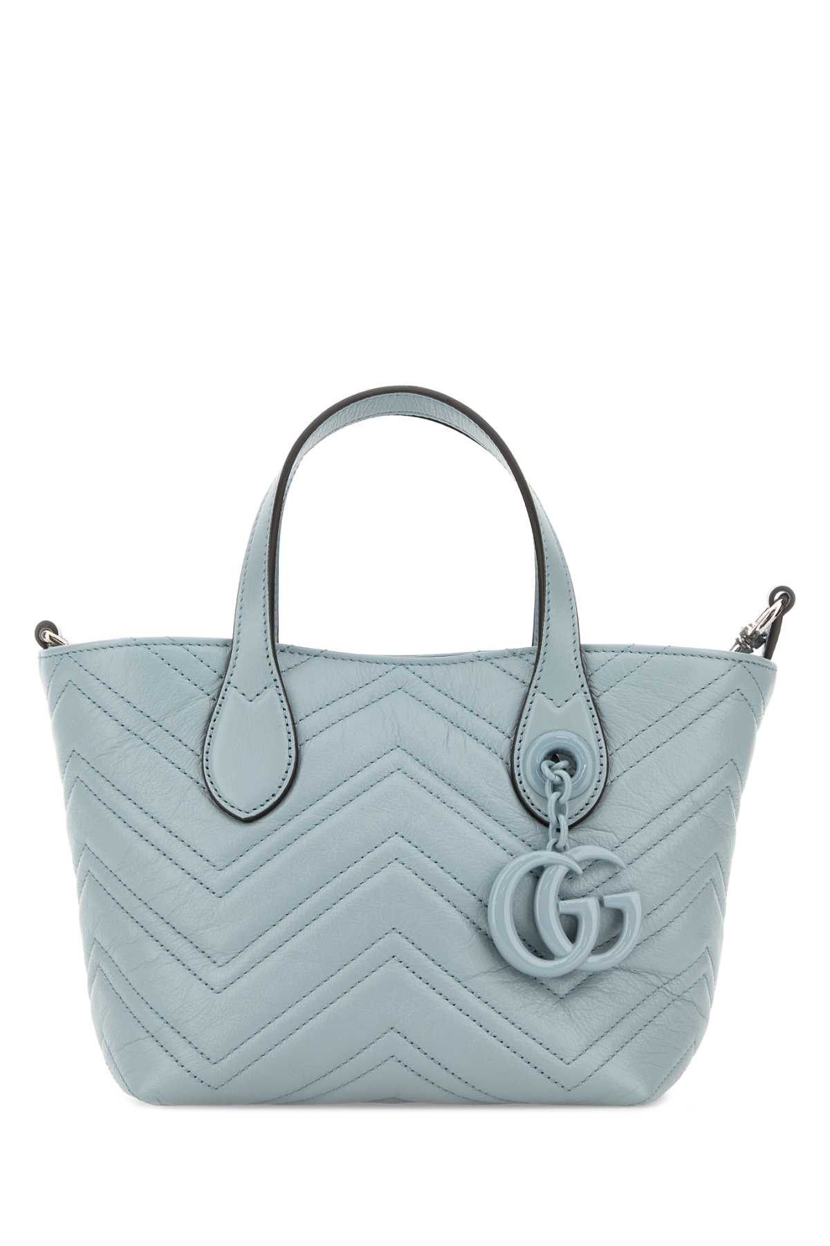 Gucci Pastel Light Blue Leather Small Gg Marmont Handbag Size ONE SIZE - 1 Thumbnail