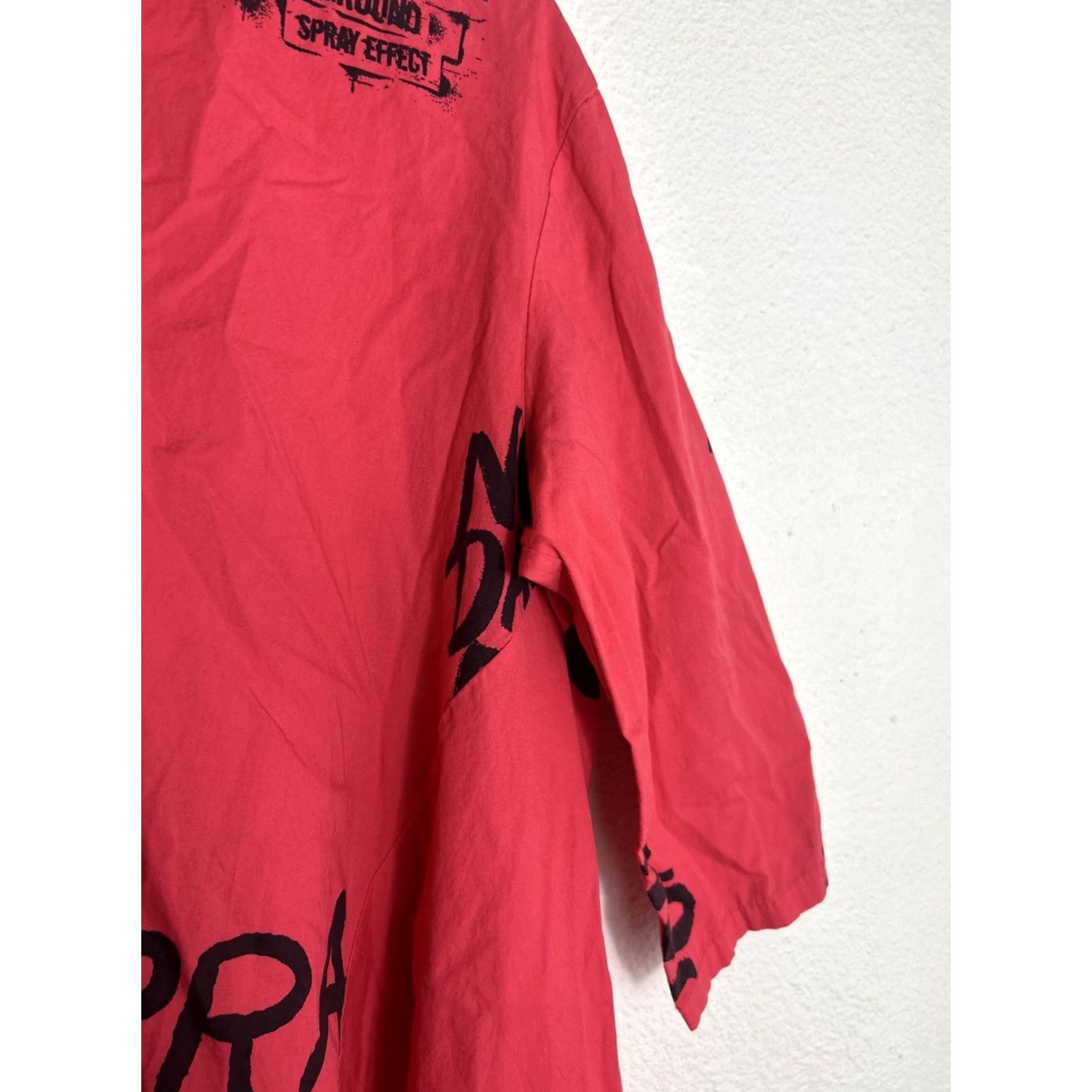 Vintage VINTAGE New Collection Blouse Red 100% Cotton XL Women Grunge Oversized Italy 1/4 Button Size XL / US 12-14 / IT 48-50 - 6 Thumbnail