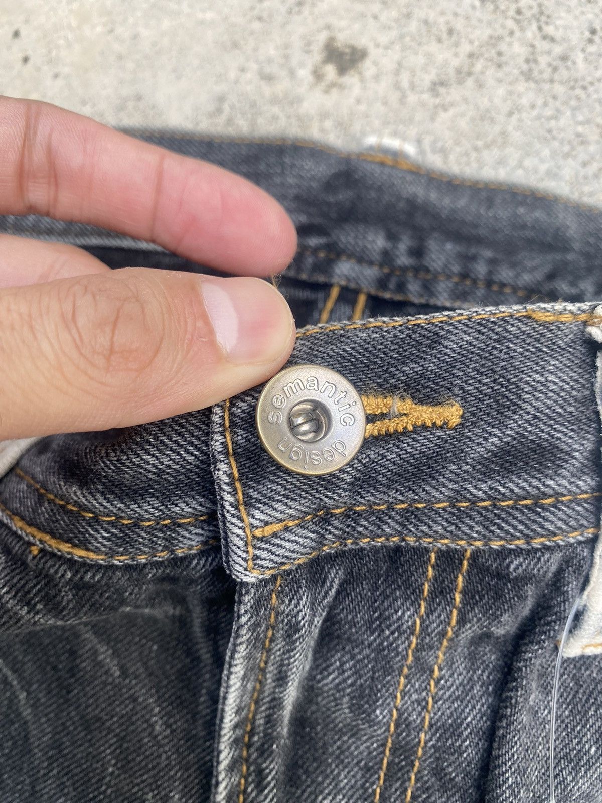 If Six Was Nine Japanese Brand Semantic Clawmark Straightcut Denim Jeans Size US 31 - 14 Thumbnail