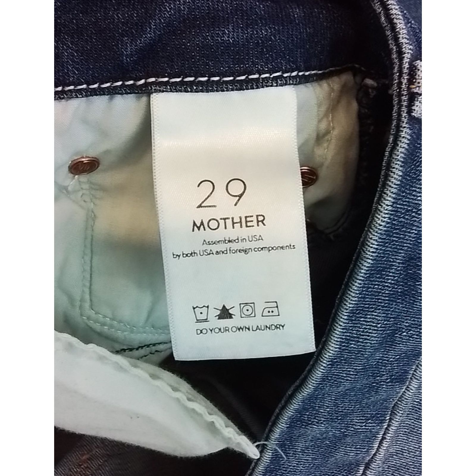 MOTHER Mother Looker Ankle Fray Jean Women's 29" High Waist Size 29" - 9 Thumbnail