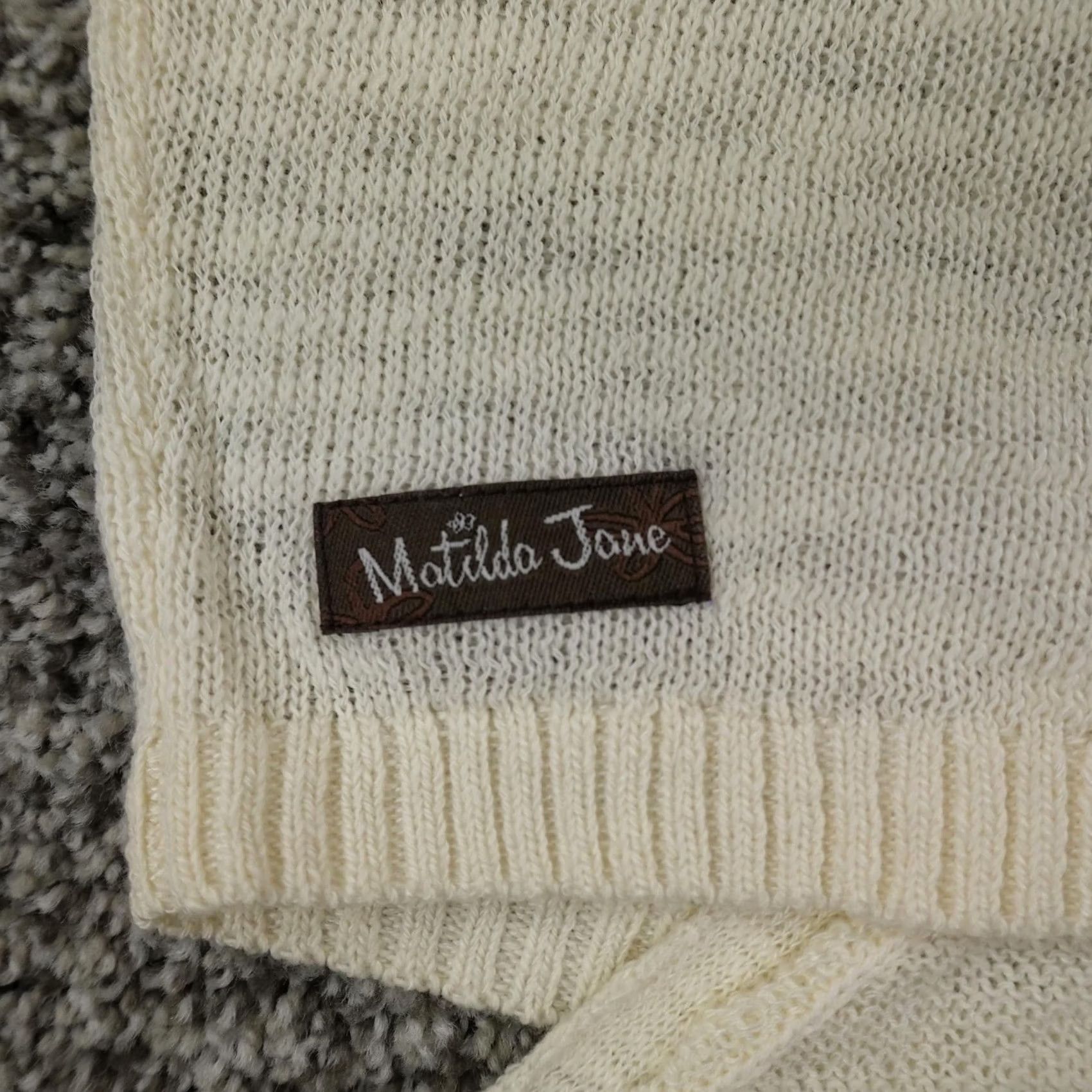 Vintage NEW Matilda Jane Sweater Womens M White Cream Short Sleeve Wrap Knit Cardigan Size M / US 6-8 / IT 42-44 - 7 Thumbnail
