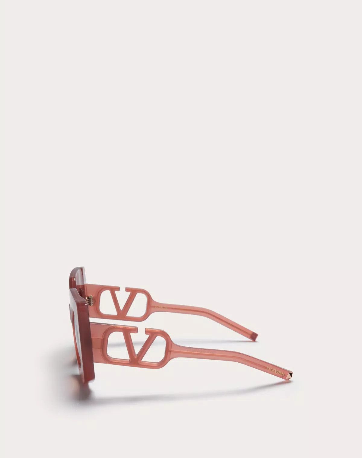 Valentino oc11z0725 Size: 53/ Squared Acetate Frame in Rose Pink Size ONE SIZE - 3 Thumbnail