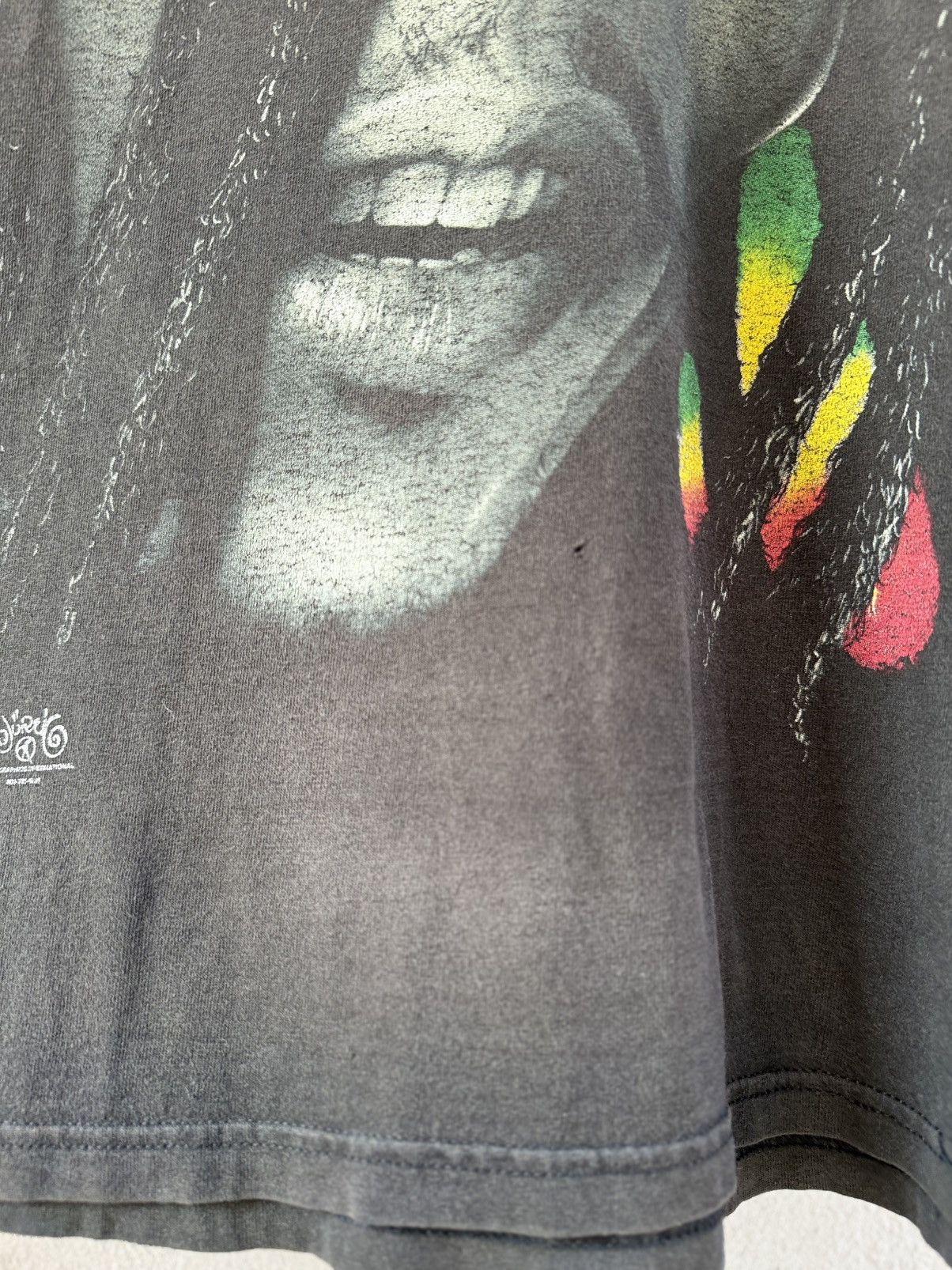 Band Tees Thrashed Vintage 90s Bob Marley Ragga Muffins Festival Faded Size US L / EU 52-54 / 3 - 5 Thumbnail