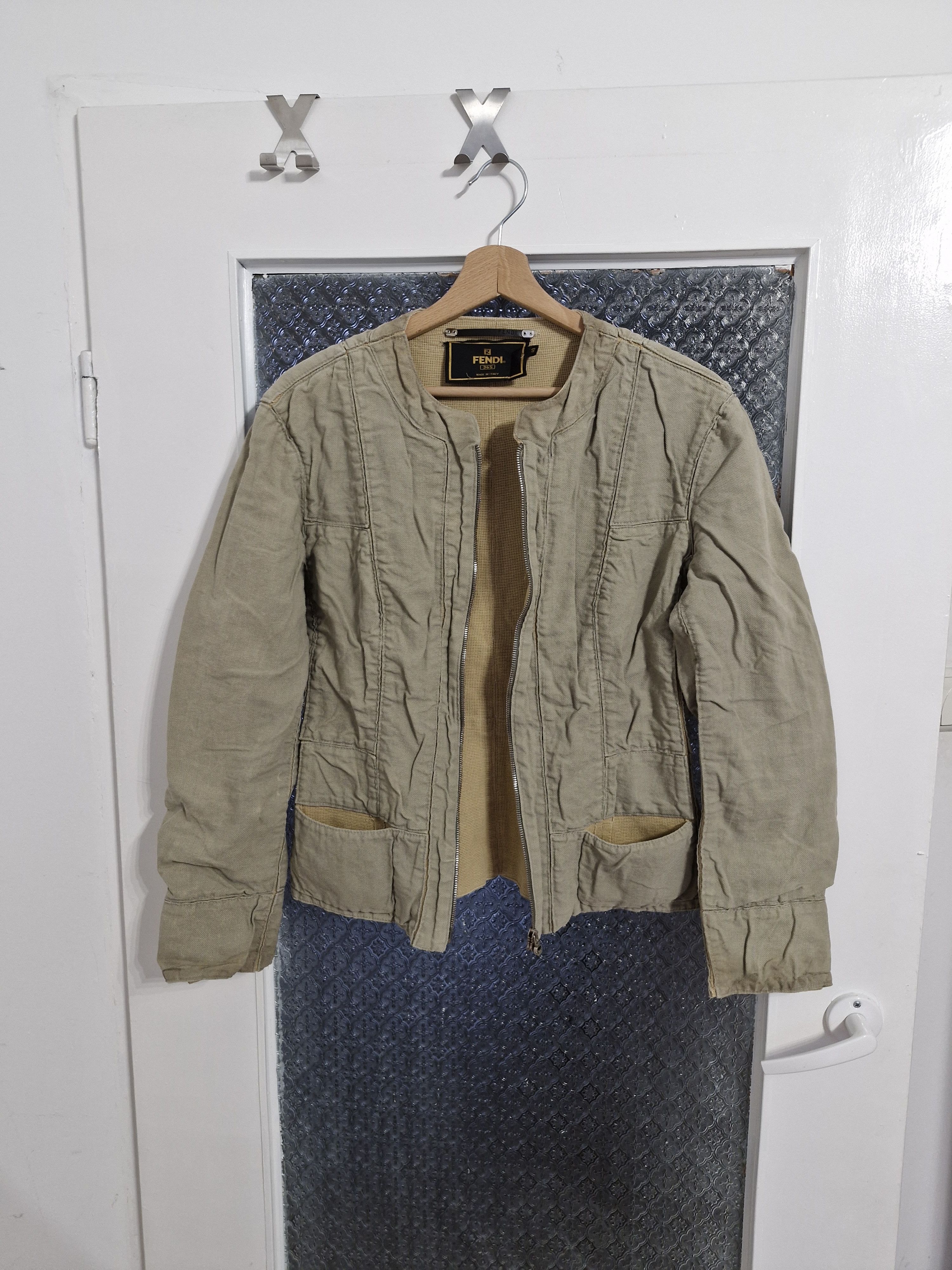 image of Fendi Jacket 90Y in Beige, Women's (Size Small)