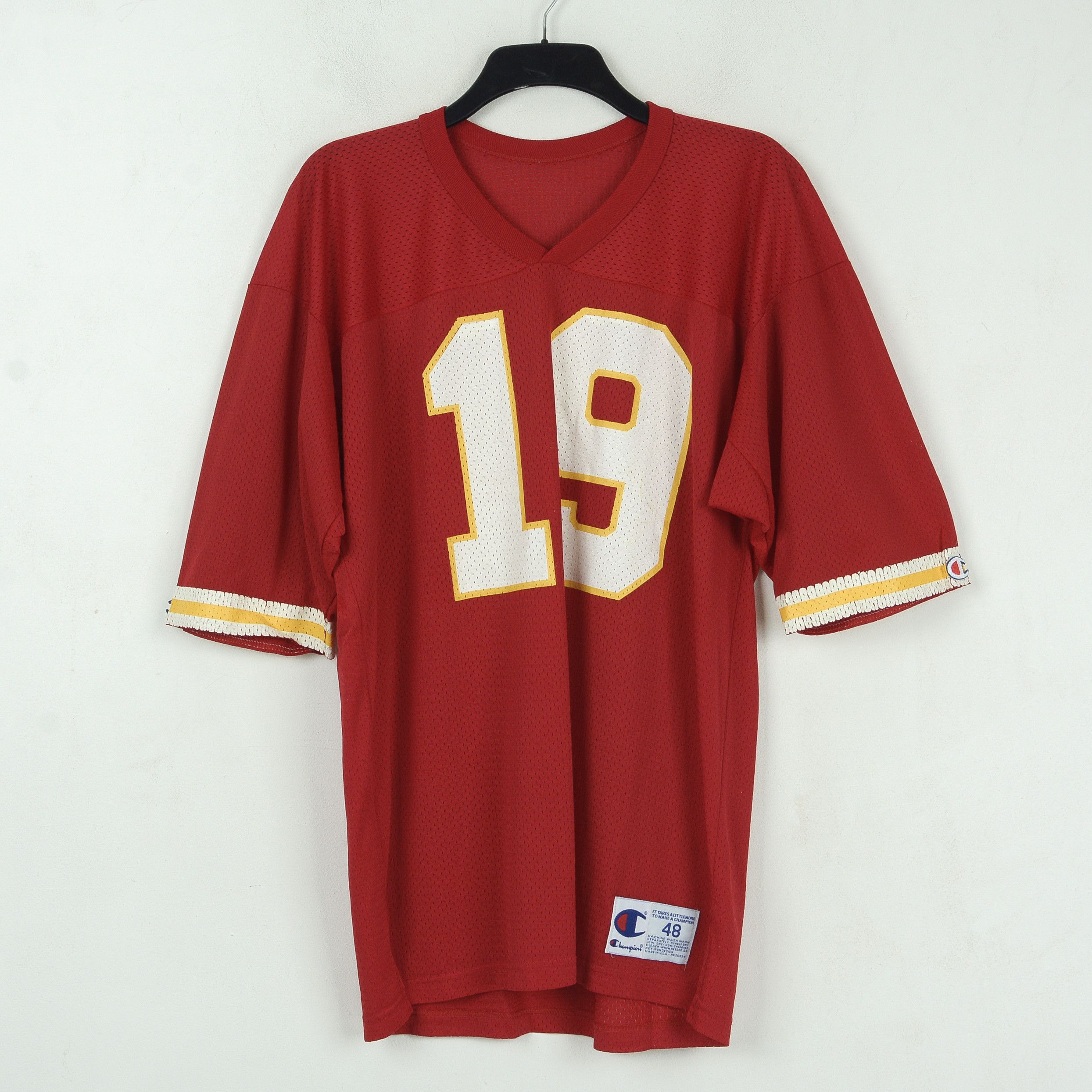 Champion × NFL × Vintage Kansas City Chiefs XL Football Jersey Shirt #19 Joe Montana Size US XL / EU 56 / 4 - 1 Thumbnail