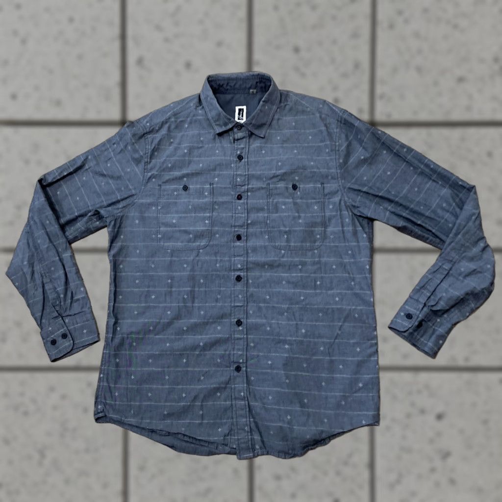 Vintage HOWE Shirt Men XL Polka Dots Print Western Talisman AOP Pockets XL Gray Stripe Size US XL / EU 56 / 4 - 1 Thumbnail