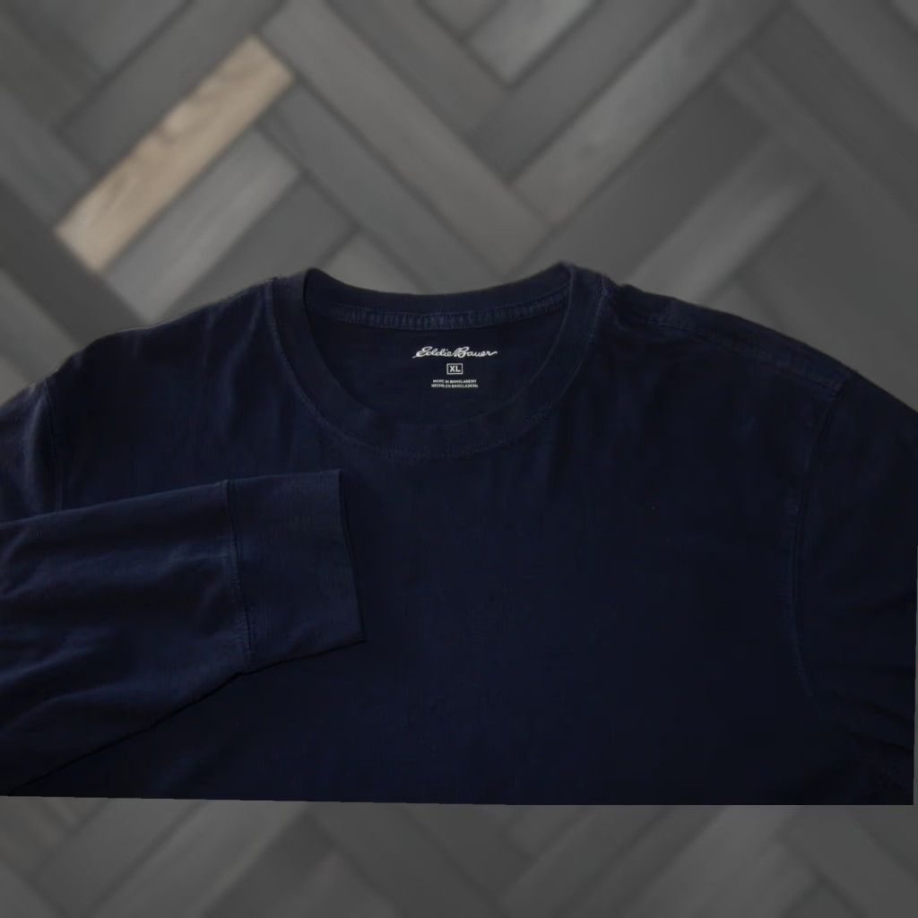 Eddie Bauer Eddie Bauer Men's Long Sleeve T-Shirt Blue XL Cotton Size US XL / EU 56 / 4 - 1 Thumbnail