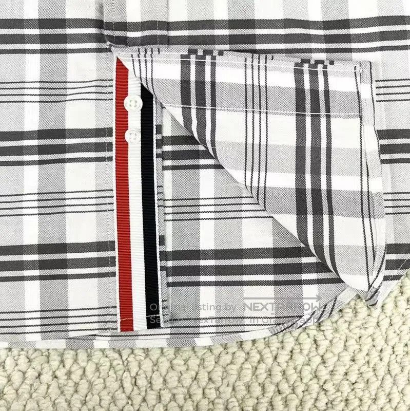Thom Browne Thom Browne Gray Plaid Cotton Blend Shirt . Size S / US 4 / IT 40 - 5 Thumbnail