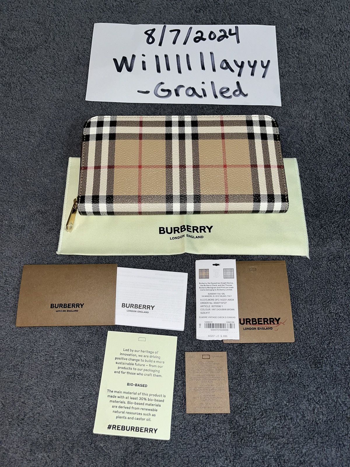 Burberry Burberry Check Zip Wallet Size ONE SIZE - 4 Thumbnail