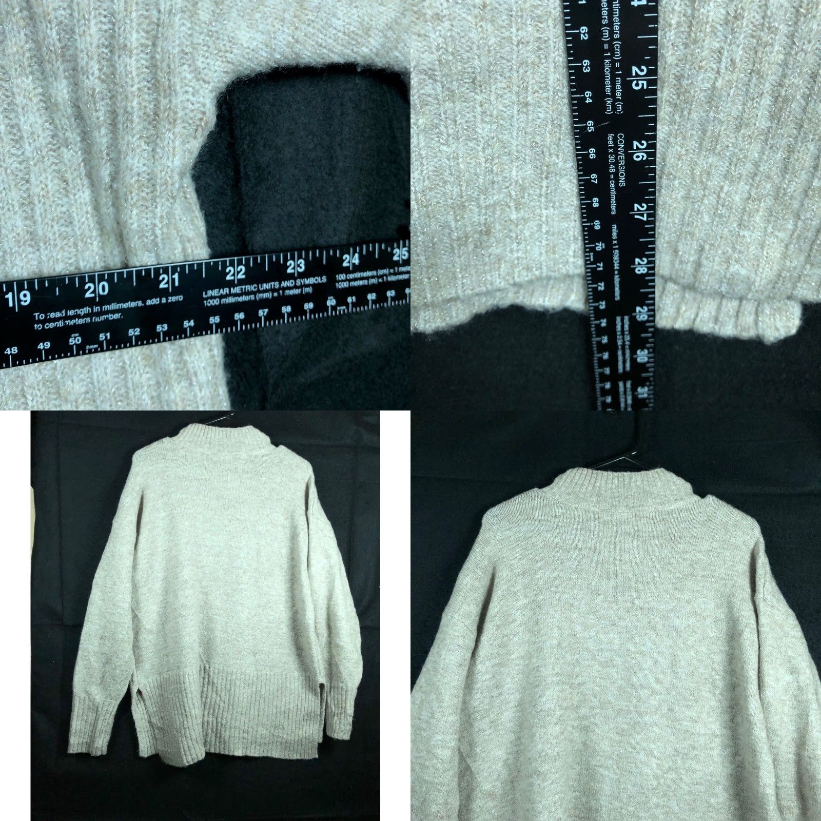Vintage Vera Wang Womens Sweater Brown Cable Knit Mock Neck Pullover Soft Stretch M Size M / US 6-8 / IT 42-44 - 8 Thumbnail