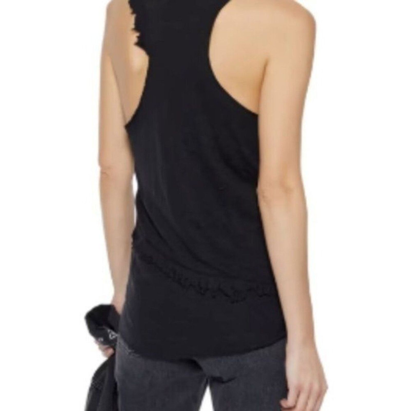 Iro Iro Boham distressed slub linen jersey tank black L Size L / US 10 / IT 46 - 2 Thumbnail