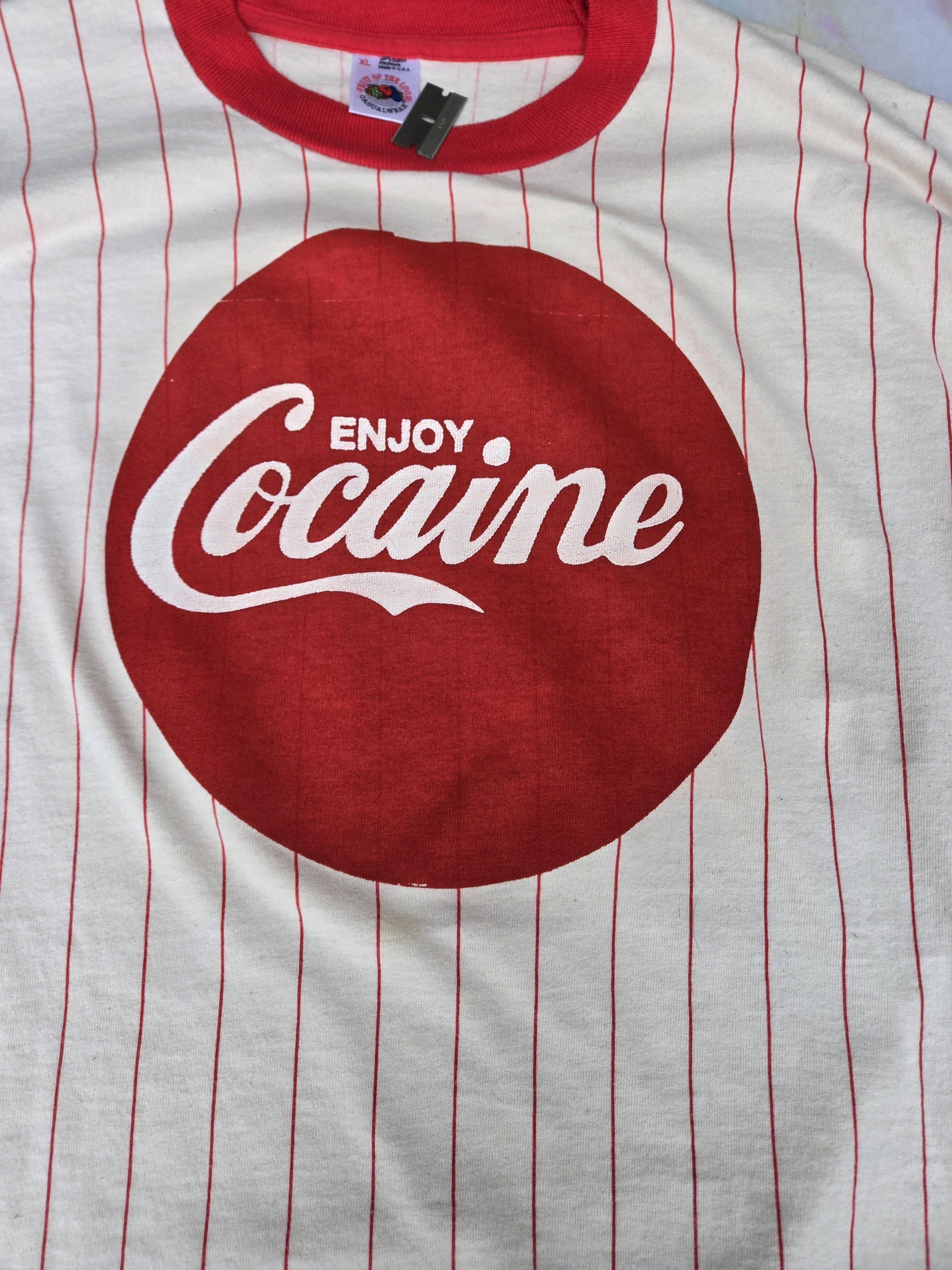Other 1980s Enjoy Cocaine Tshirt Size US XL / EU 56 / 4 - 2 Thumbnail