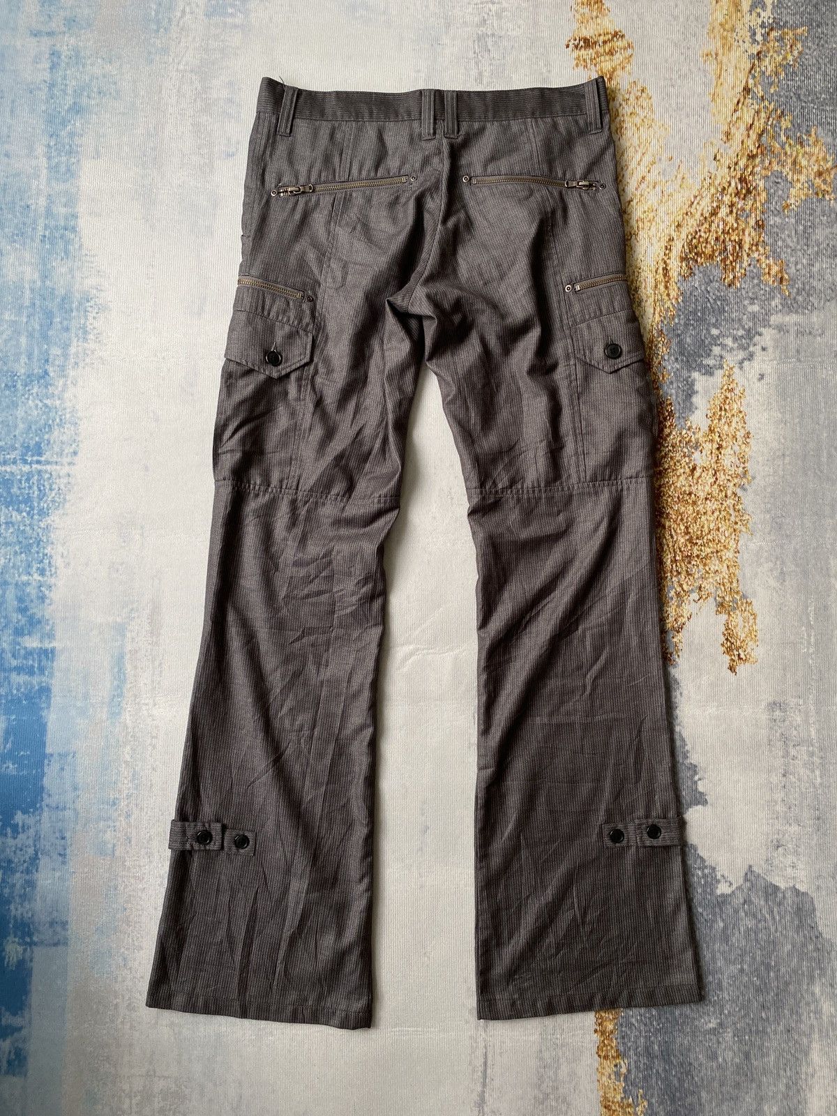 Japanese Brand Tete Homme Kazutaka Kato Flare Cargo Pant Size US 32 / EU 48 - 2 Thumbnail
