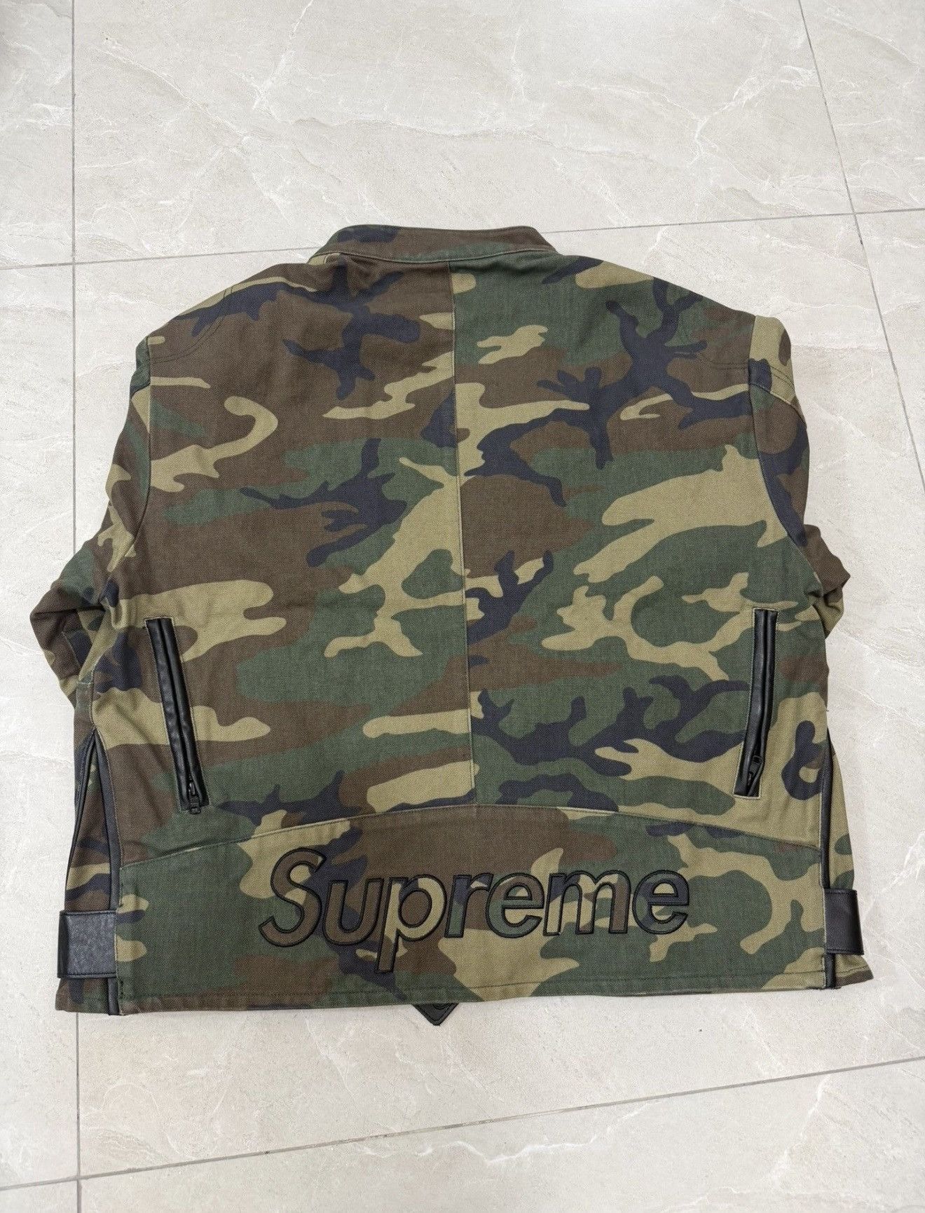 Supreme Supreme Vanson Camo Biker Jacket Size US L / EU 52-54 / 3 - 6 Thumbnail