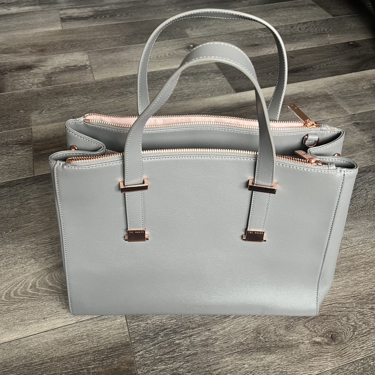 Ted Baker Ted Baker London Grey Leather Shoulder Bag Handheld Size ONE SIZE - 1 Thumbnail